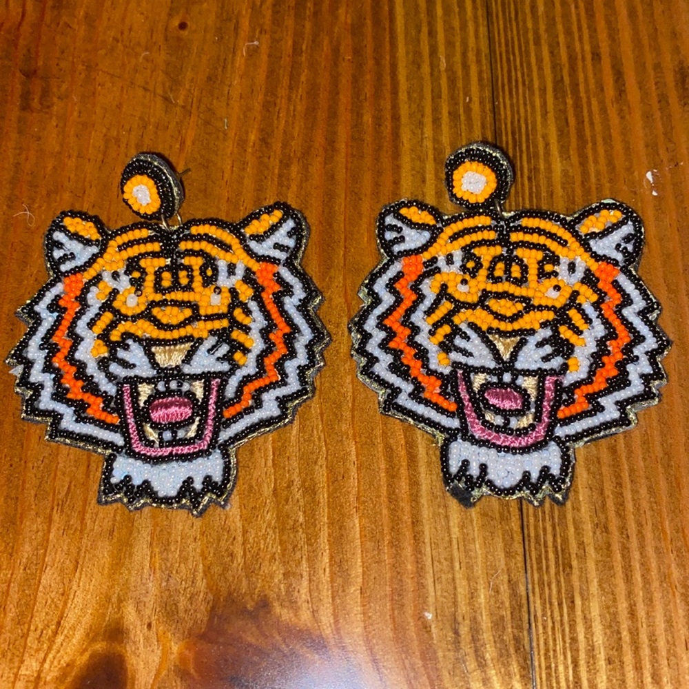 Tiger Statement Earrings